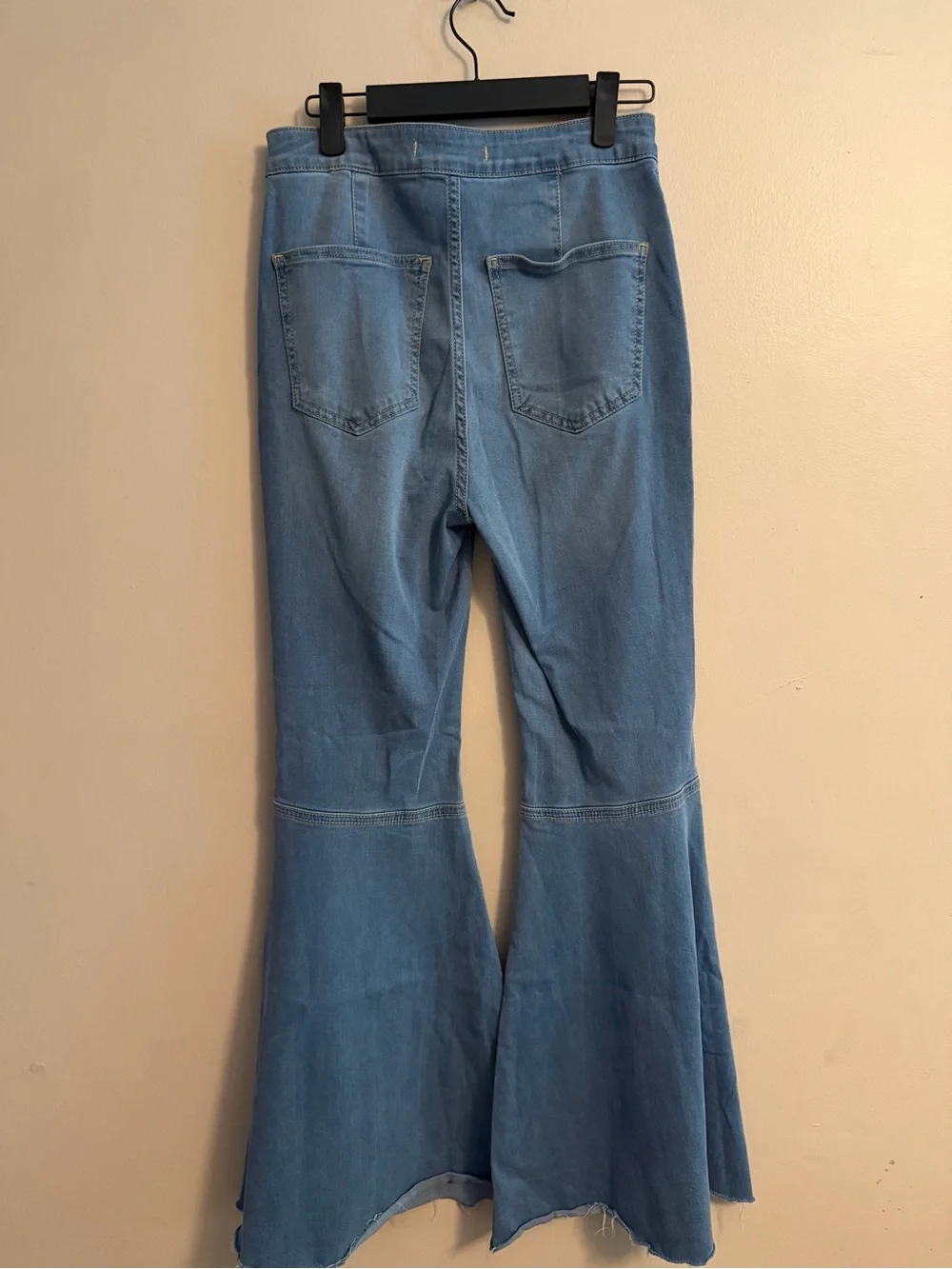 Free People Light Blue High-Rise Flare Jeans